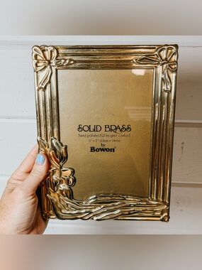Vintage Brass Ornate Floral Picture Frame | Photo Frame | Art Nouveau